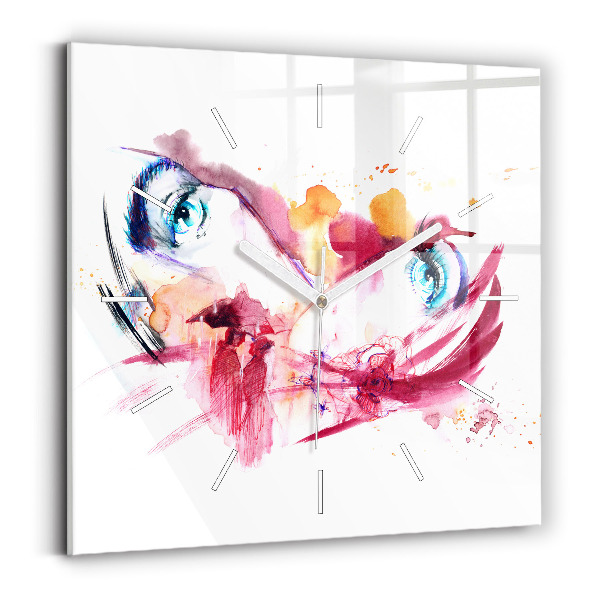 Square wall clock Romantic couple