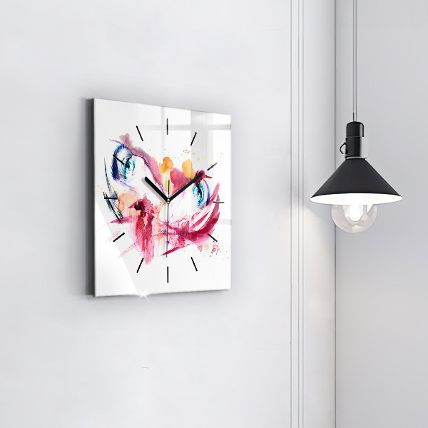 Square wall clock Romantic couple