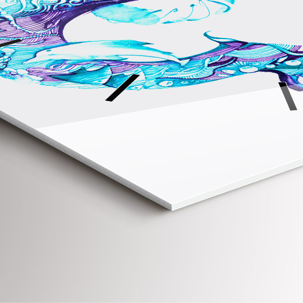 Square wall clock Sea anchor