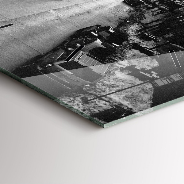 Square wall clock Chicago City Streets