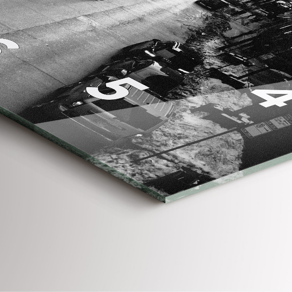 Square wall clock Chicago City Streets