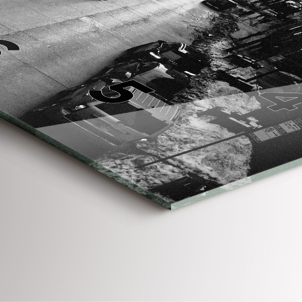 Square wall clock Chicago City Streets