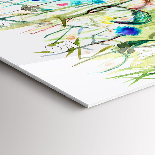 Square wall clock Flowers in the meadow