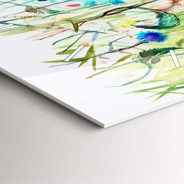 Square wall clock Flowers in the meadow