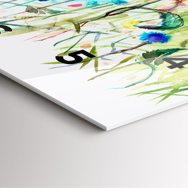 Square wall clock Flowers in the meadow