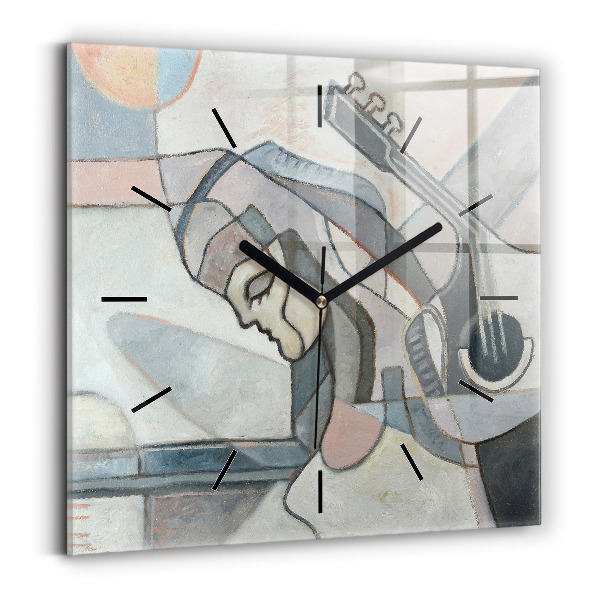 Square wall clock Abstract painting
