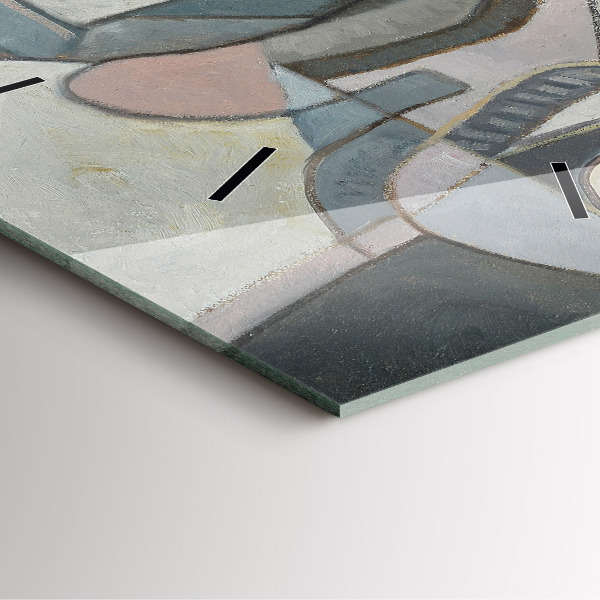 Square wall clock Abstract painting