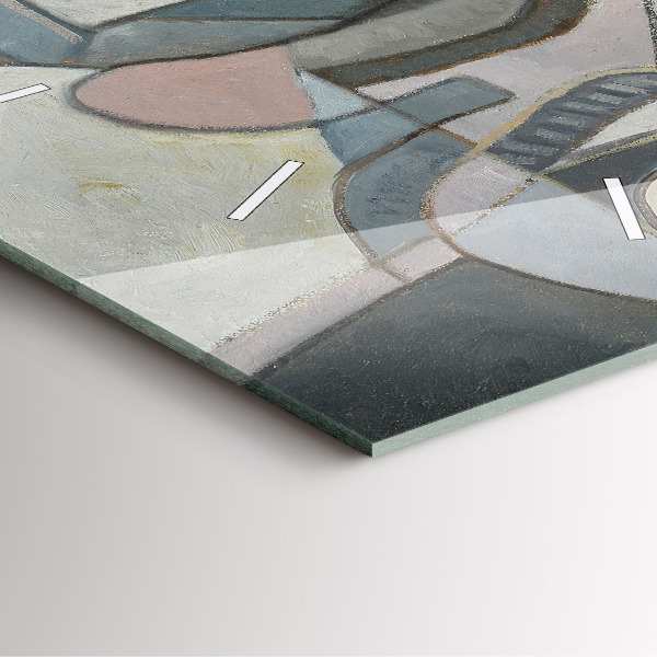 Square wall clock Abstract painting