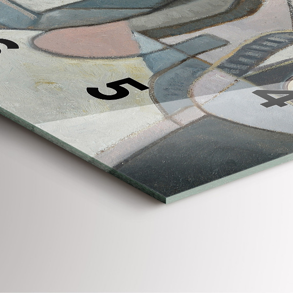 Square wall clock Abstract painting