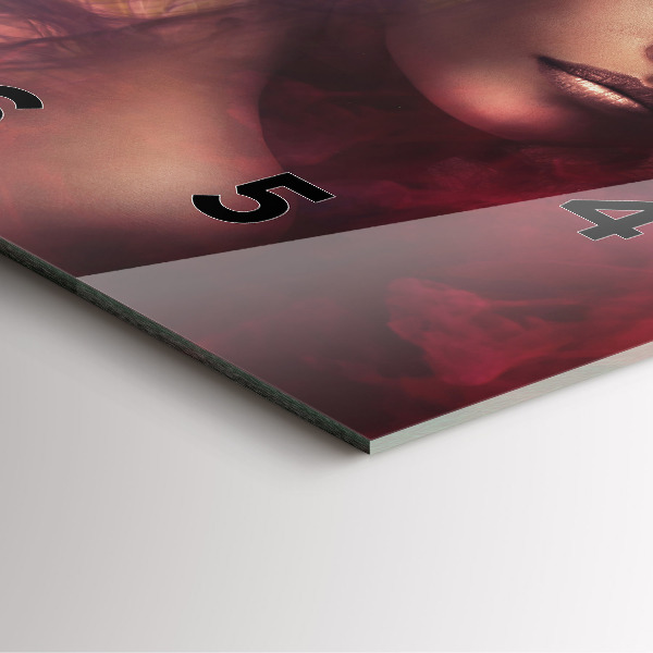 Square wall clock Portrait of a woman