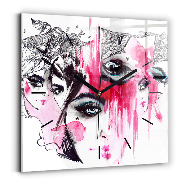 Square wall clock Many faces of abstraction