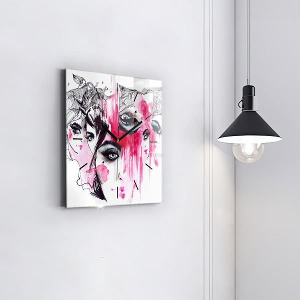 Square wall clock Many faces of abstraction