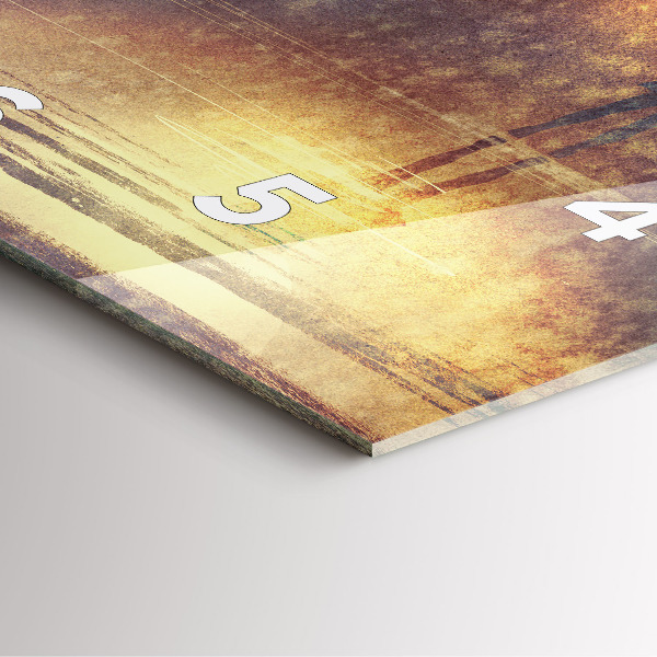 Square wall clock woman with umbrella