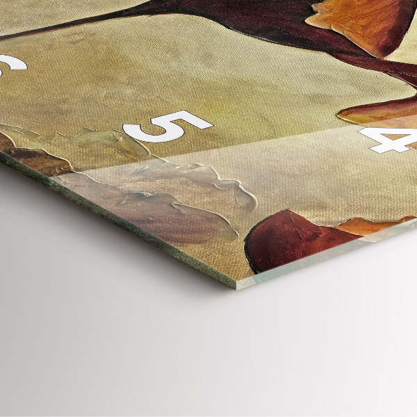 Square wall clock Painted poppies