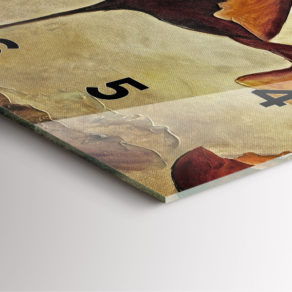 Square wall clock Painted poppies