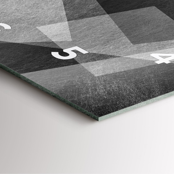 Square wall clock Geometric abstraction