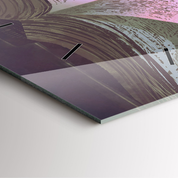 Square wall clock Abstraction book