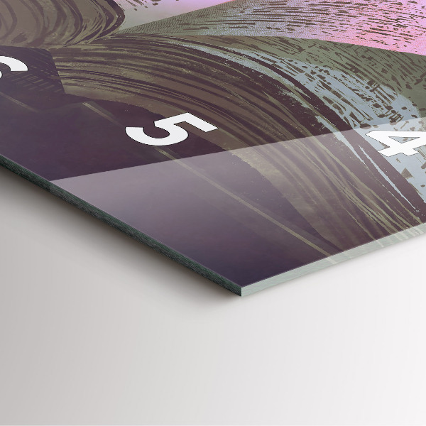 Square wall clock Abstraction book