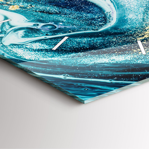 Square wall clock Abstract marble