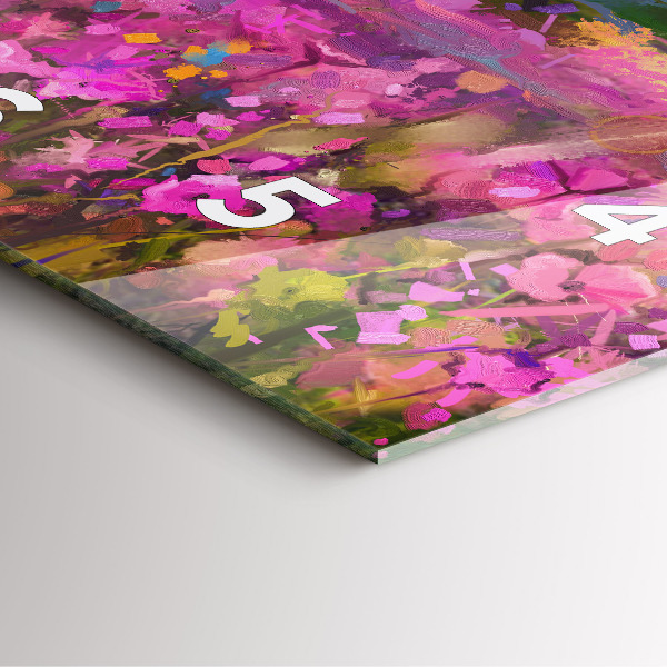 Square wall clock Landscape of nature and flowers