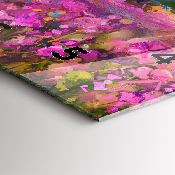 Square wall clock Landscape of nature and flowers