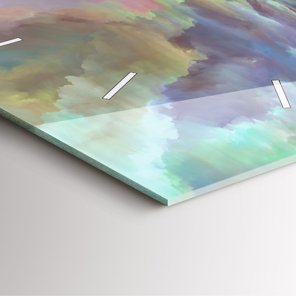 Square wall clock Abstract landscape