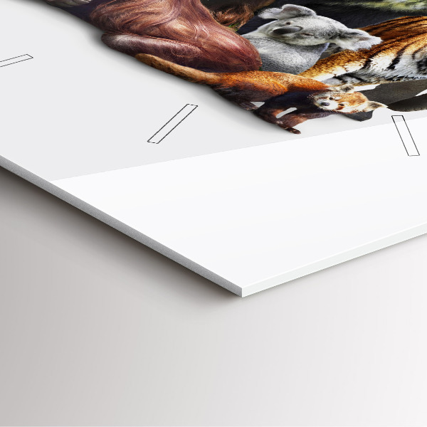 Square wall clock Wild animals