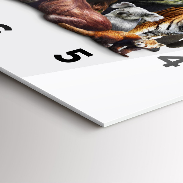 Square wall clock Wild animals