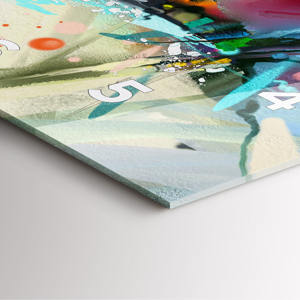 Square wall clock Rows of spices