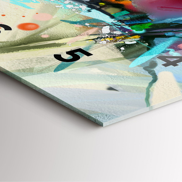 Square wall clock Rows of spices