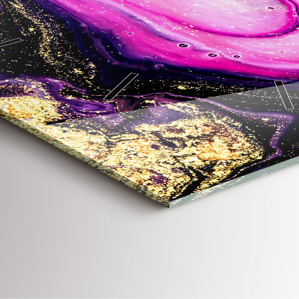 Square wall clock Abstract marble