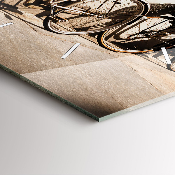 Square wall clock Italian bike