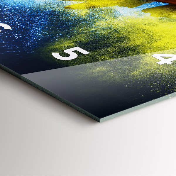 Square wall clock Colorful parrot