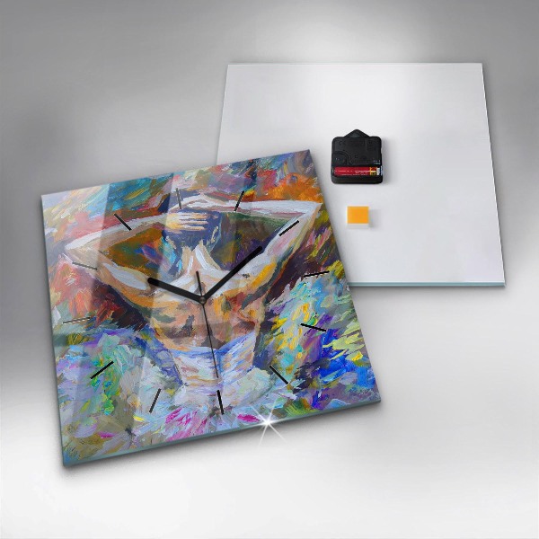 Square wall clock Painted Ballerina