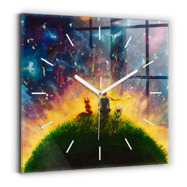 Square wall clock Abstraction The Little Prince