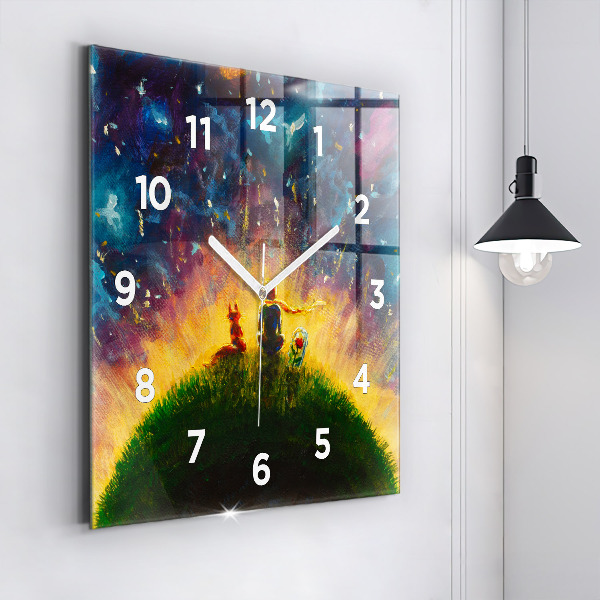 Square wall clock Abstraction The Little Prince