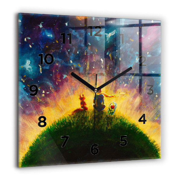 Square wall clock Abstraction The Little Prince
