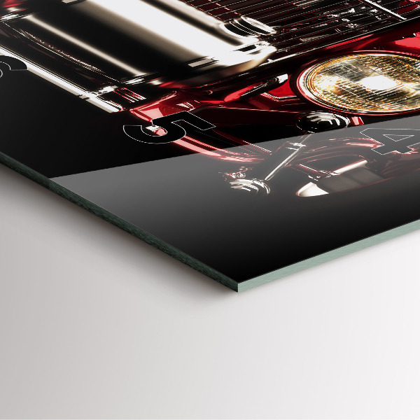 Square wall clock Old vintage car