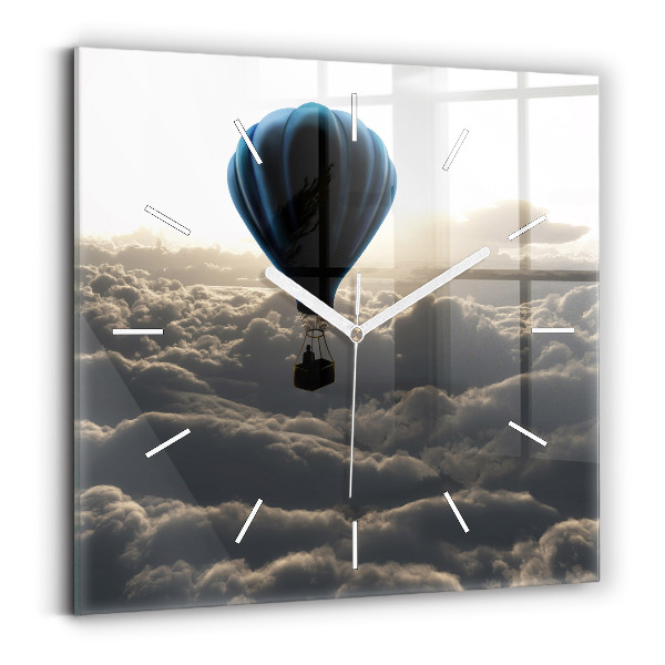 Square wall clock Balloon in the sky