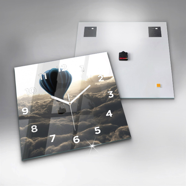 Square wall clock Balloon in the sky