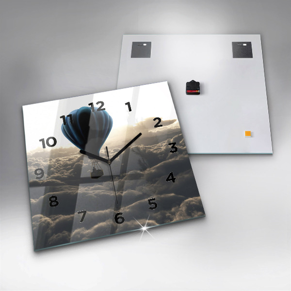 Square wall clock Balloon in the sky