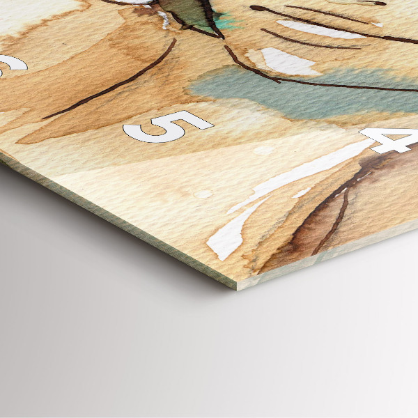 Square wall clock Abstraction Woman