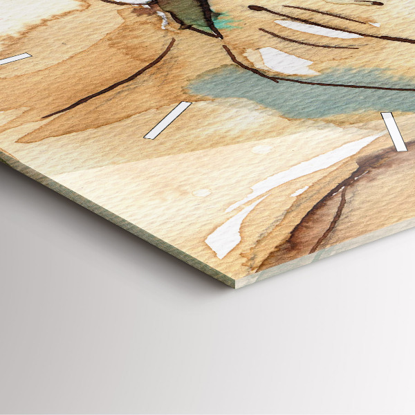 Square wall clock Abstraction Woman