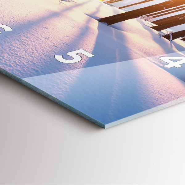 Square wall clock Sunset Forest