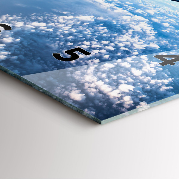 Square wall clock Airplane and Clouds