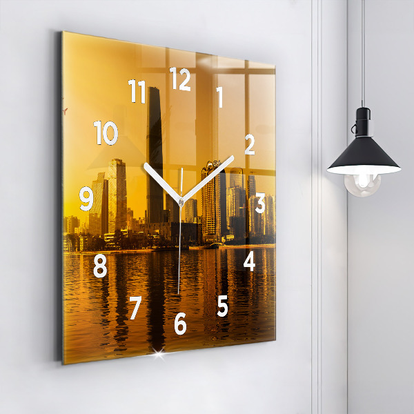 Square wall clock Zhujiang River