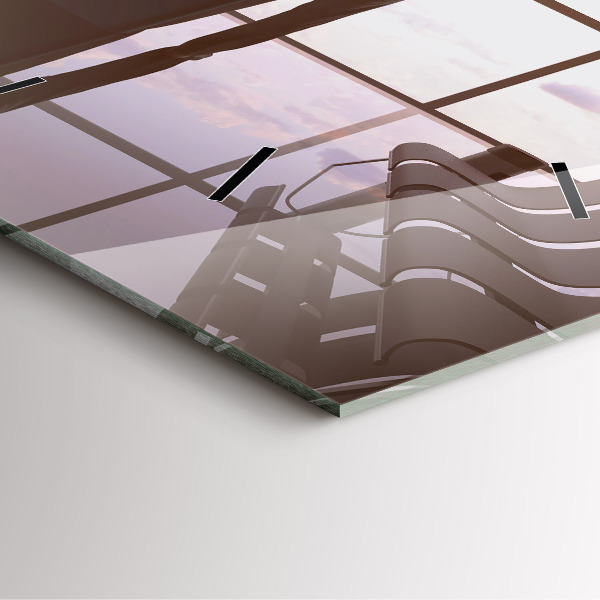 Square wall clock Man at the airport