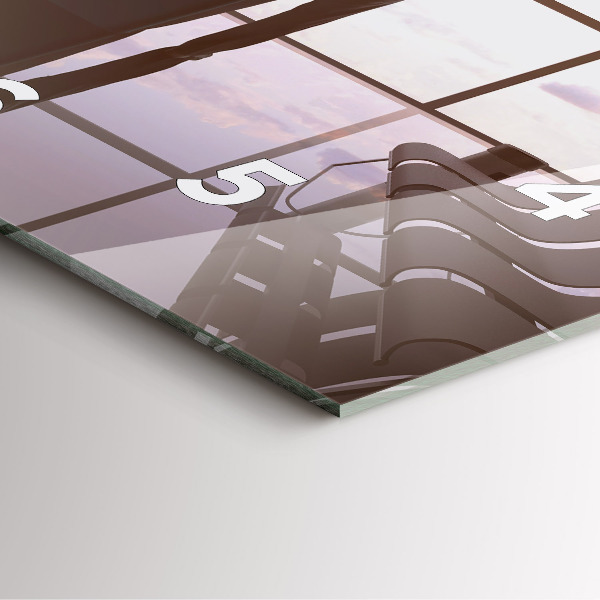 Square wall clock Man at the airport