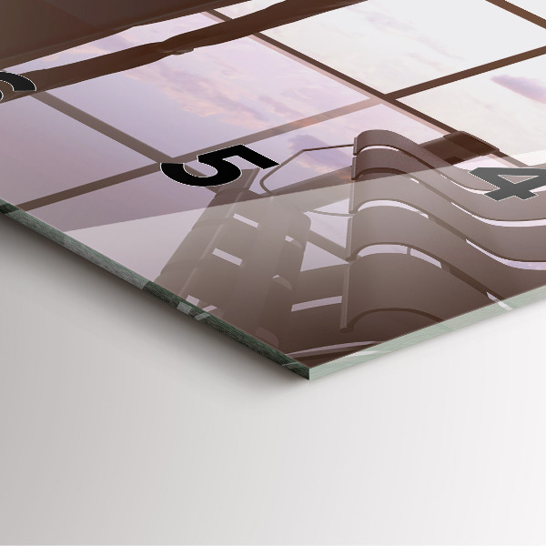 Square wall clock Man at the airport