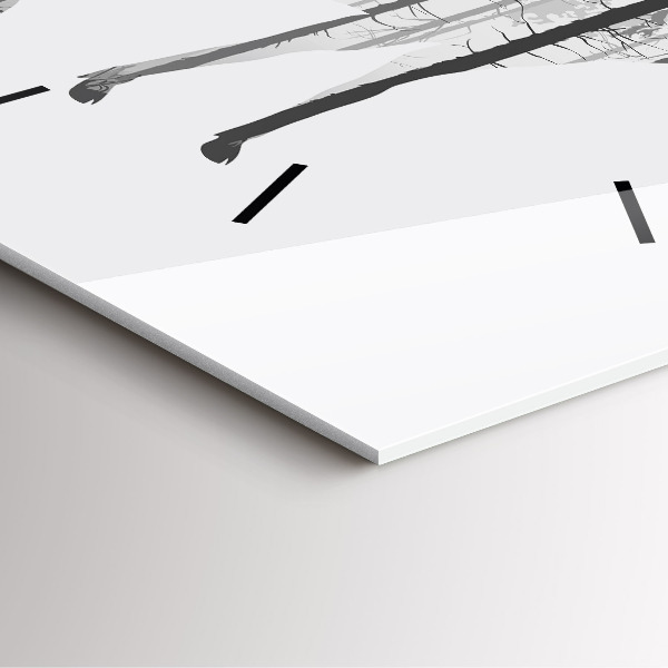 Square wall clock Silhouette of a deer Forest